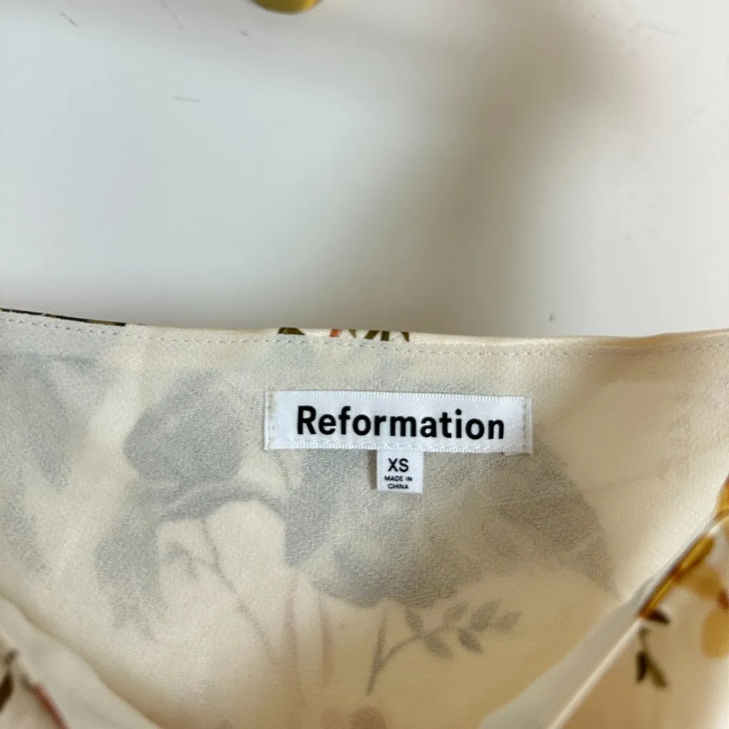 REFORMATION Aden Floral Silk Maxi Dress in Bella Size X-Small NWT - Image 6