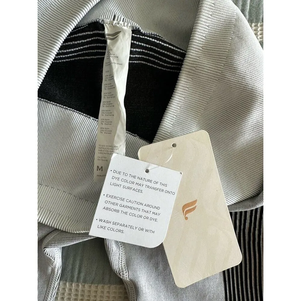 Fabletics High Waisted Compression Leggings Seamless White Star Medium - Image 4