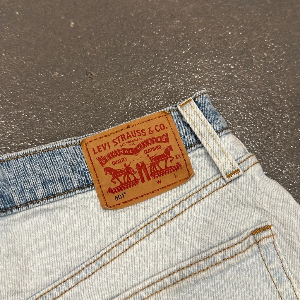 Levi's Two-Tone Blue Jean Shorts - Image 3