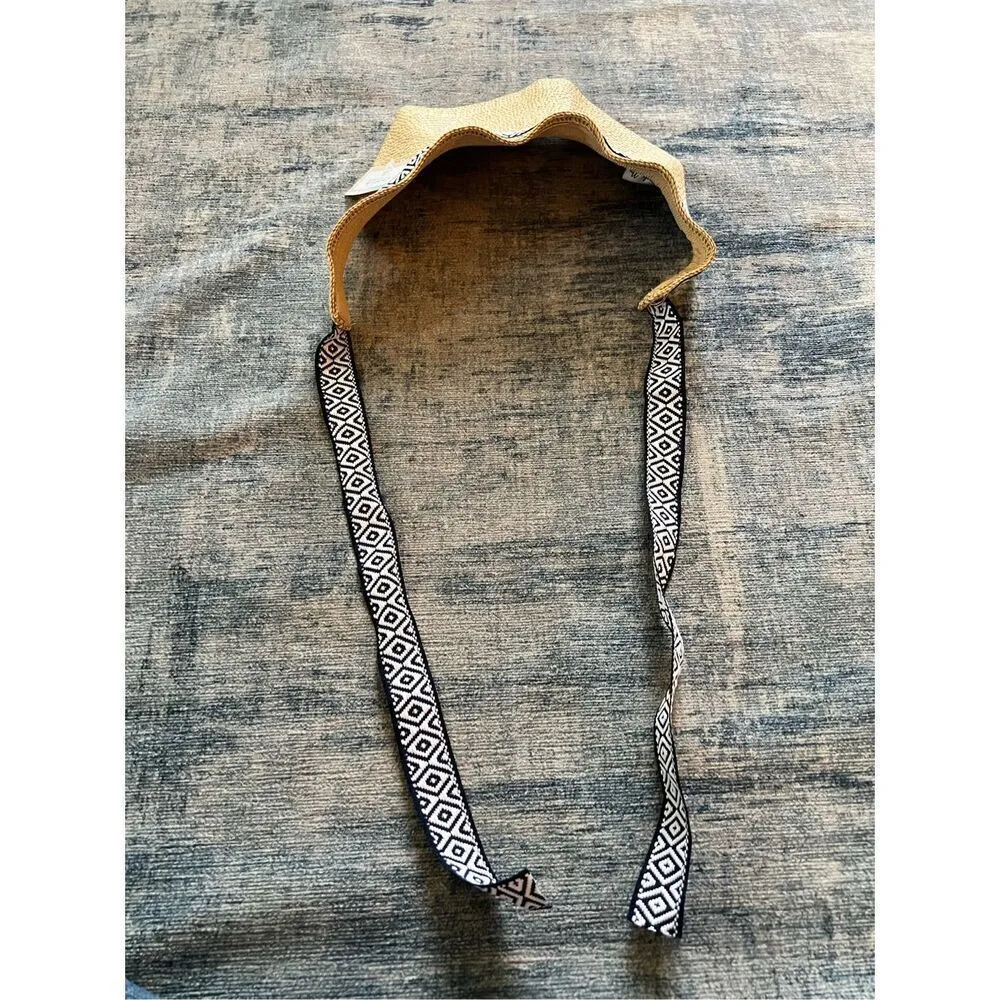 NWT! Aynil Foldable Straw Sun Visor Tan - Image 4