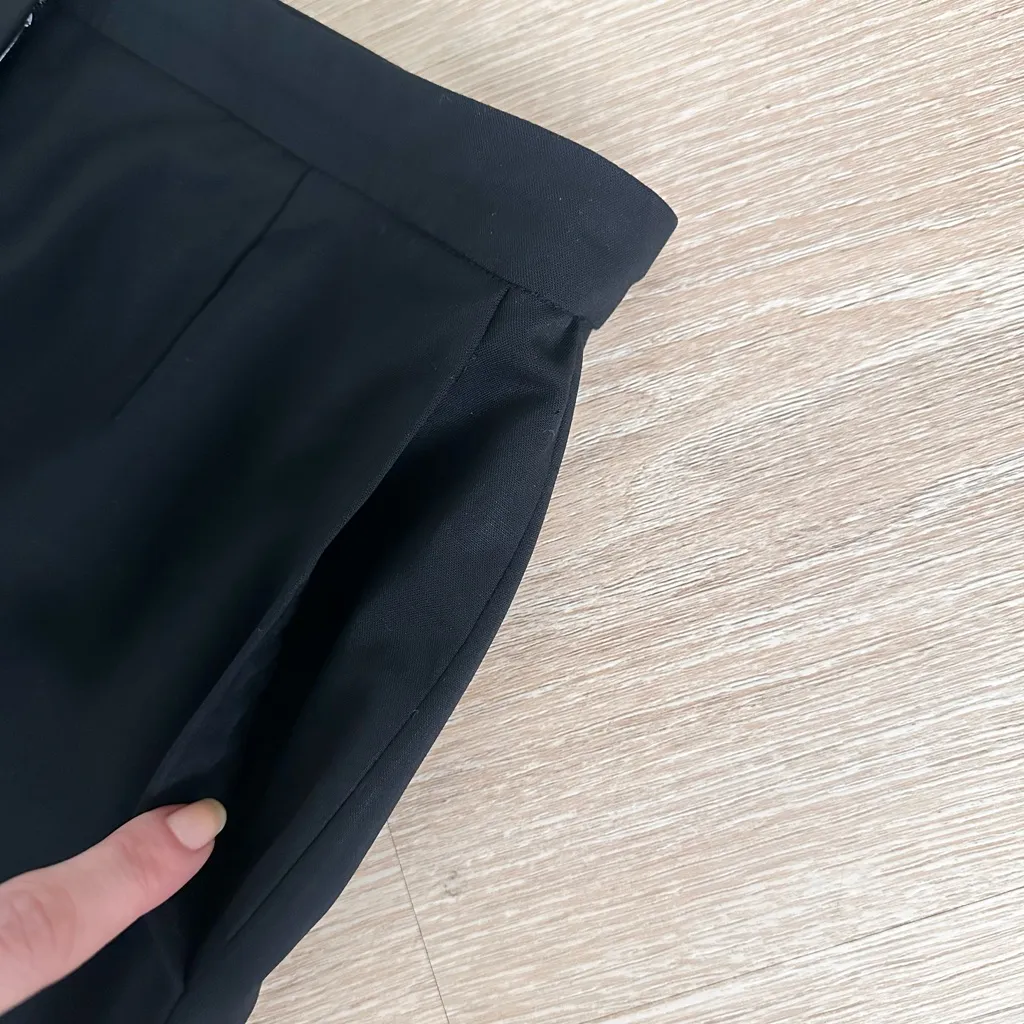 Bergdorf Goodman Luxury Wool Dress Pants Calvin Klein Collection Size 4 Black - Image 4