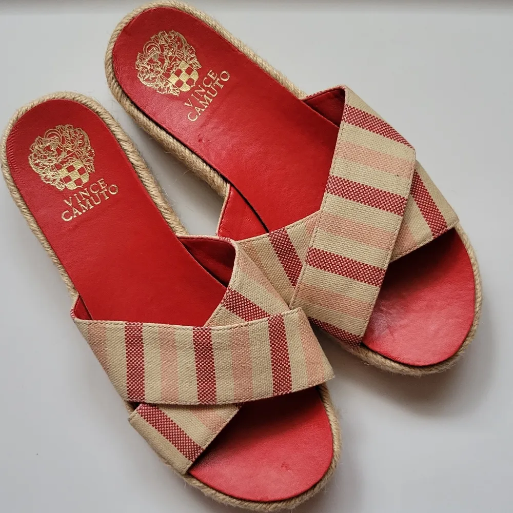 Vince Camuto Caran red striped flatform sandals size 7½ - Image 2