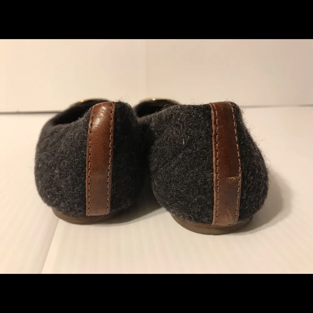 Tory Burch Gray Wool  Ballet Flats size 6 1/2 M - Image 4