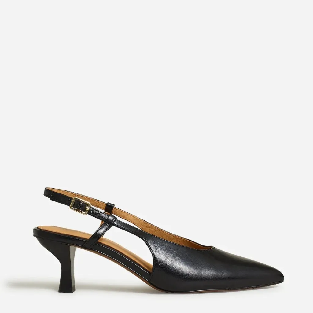 Madewell The Debbie Slingback Pump in True Black, Size 7 - Image 3
