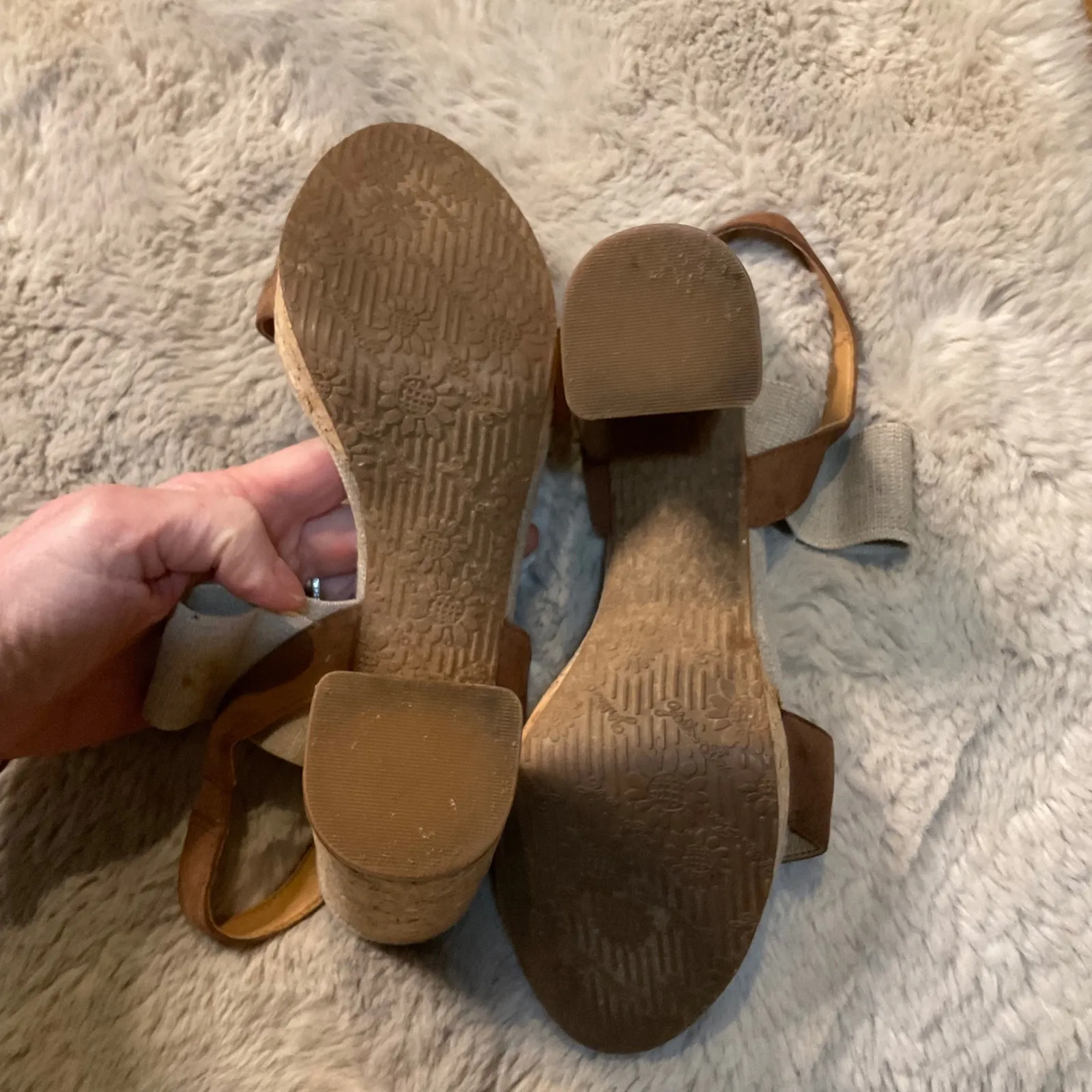 Yellowbox Amil Block Heeled Sandals Cork Platform Size 8.5 Womens - Image 9