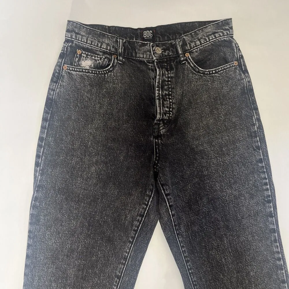 BDG Urban Outfitters Sz 28 Slim Straight High Waist Button Fly Gray Wash Jeans - Image 2