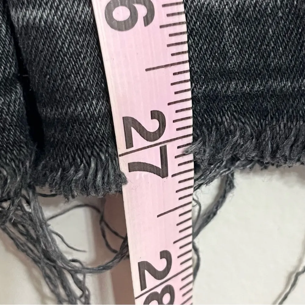 Zara Z1975 Denim Womens Black High Rise Side Fringe Stretch‎ Skinny Jeans 6 - Image 7