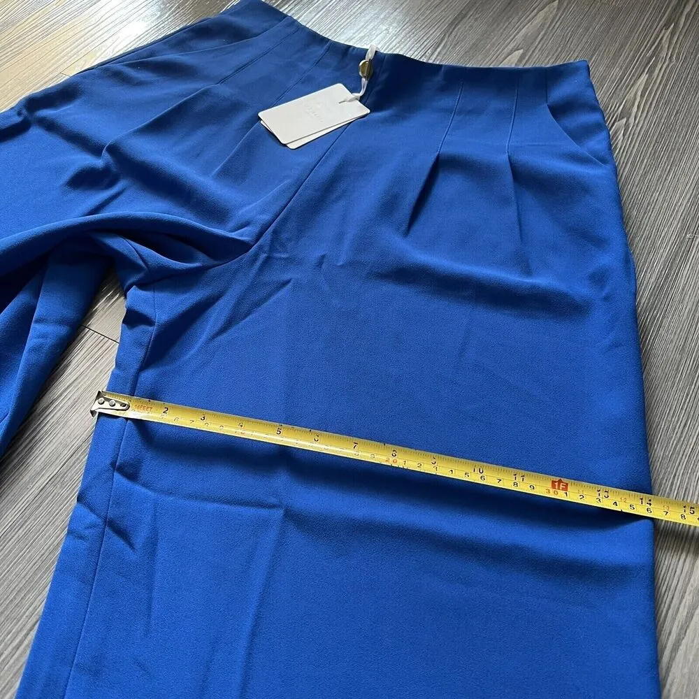 Ted Baker Zettah Culottes Womens US 8 Pleated Pants Cropped Blue - Image 7