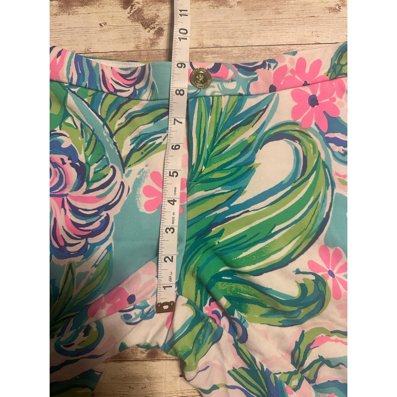 Lilly Pulitzer Darci Knit Shorts Women's Size 6 Coastal Preppy Scalloped Hem - Image 6