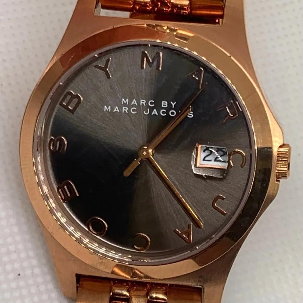 Marc Jacobs MBM3350 The Slim Brown Dial Rose Gold tone Women's watch running - Image 3