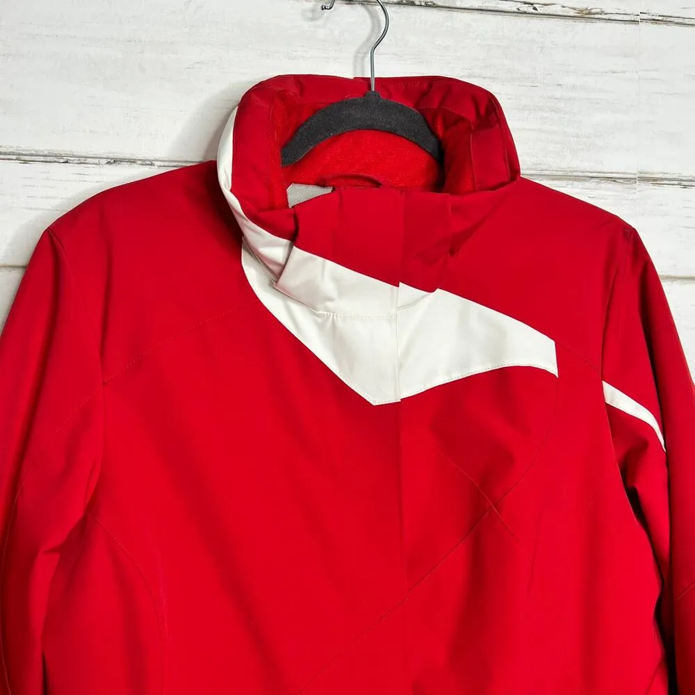 Spyder Amp Winter Ski Jacket Red White Women's Size 12 - Image 13