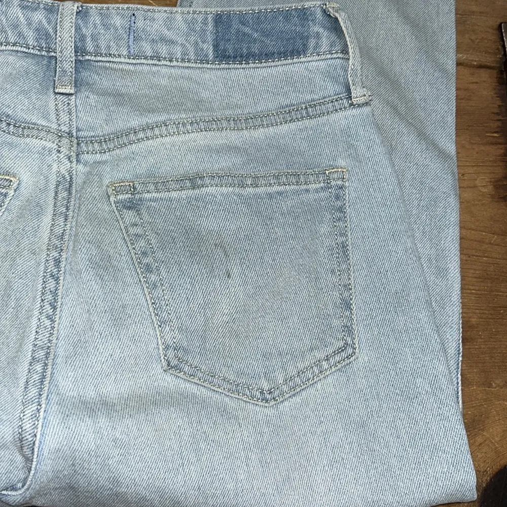 Woman’s Hollister Light Blue Distressed Patch Jeans Size 1R - Image 6