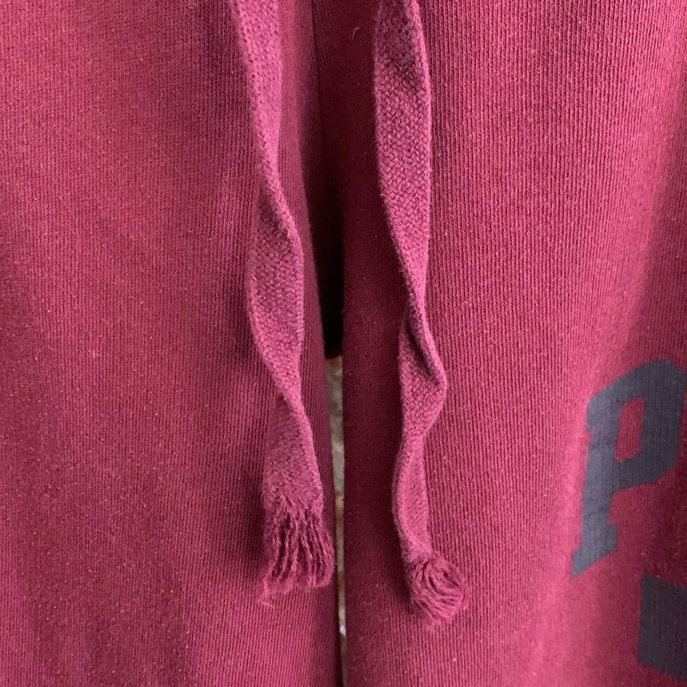 Pink by Victoria's Secret Womens Pocket Drawstring Maroon Wide Leg Sweatpants S - Image 6