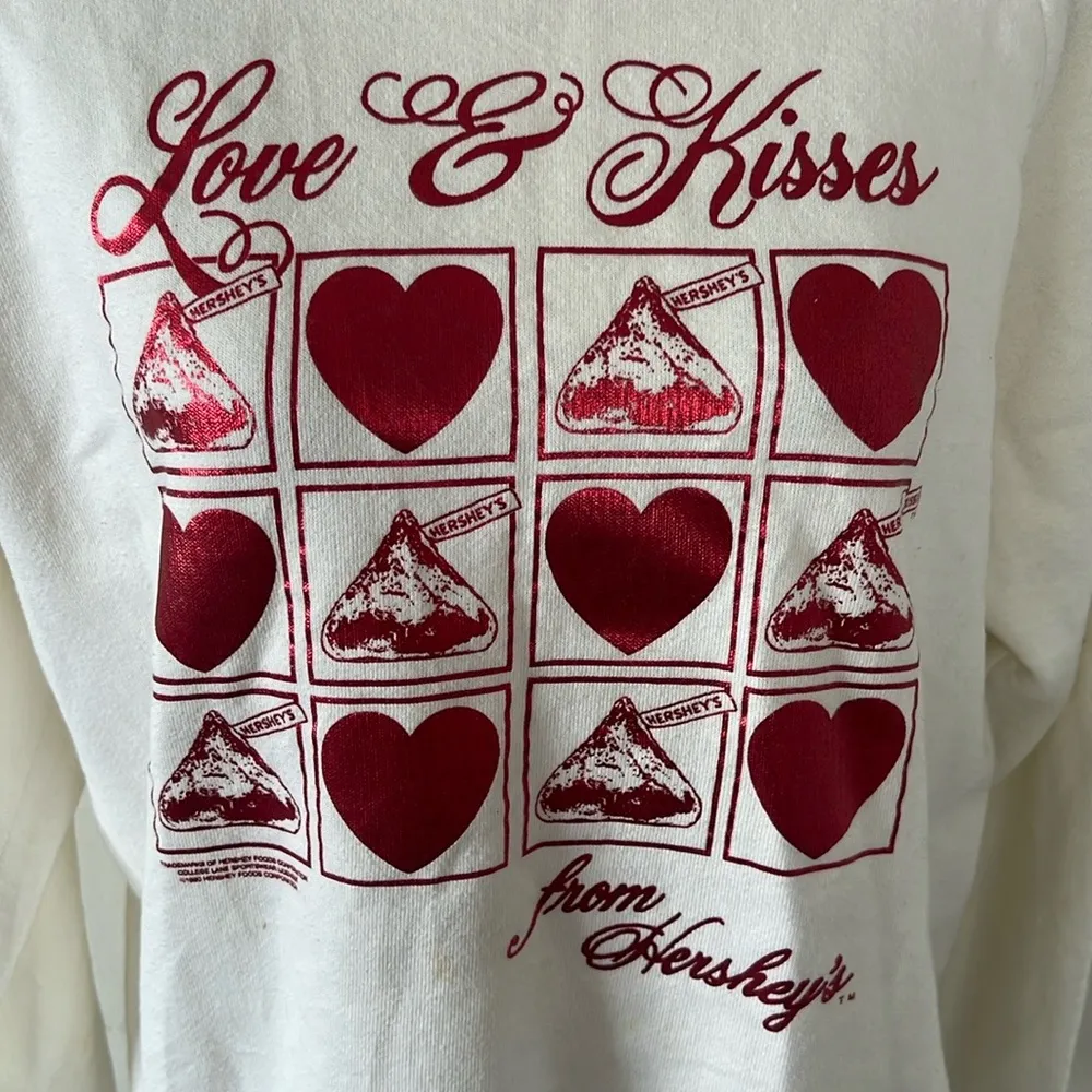 Vintage 90s Crewneck Sweatshirt Red Size L - Image 3