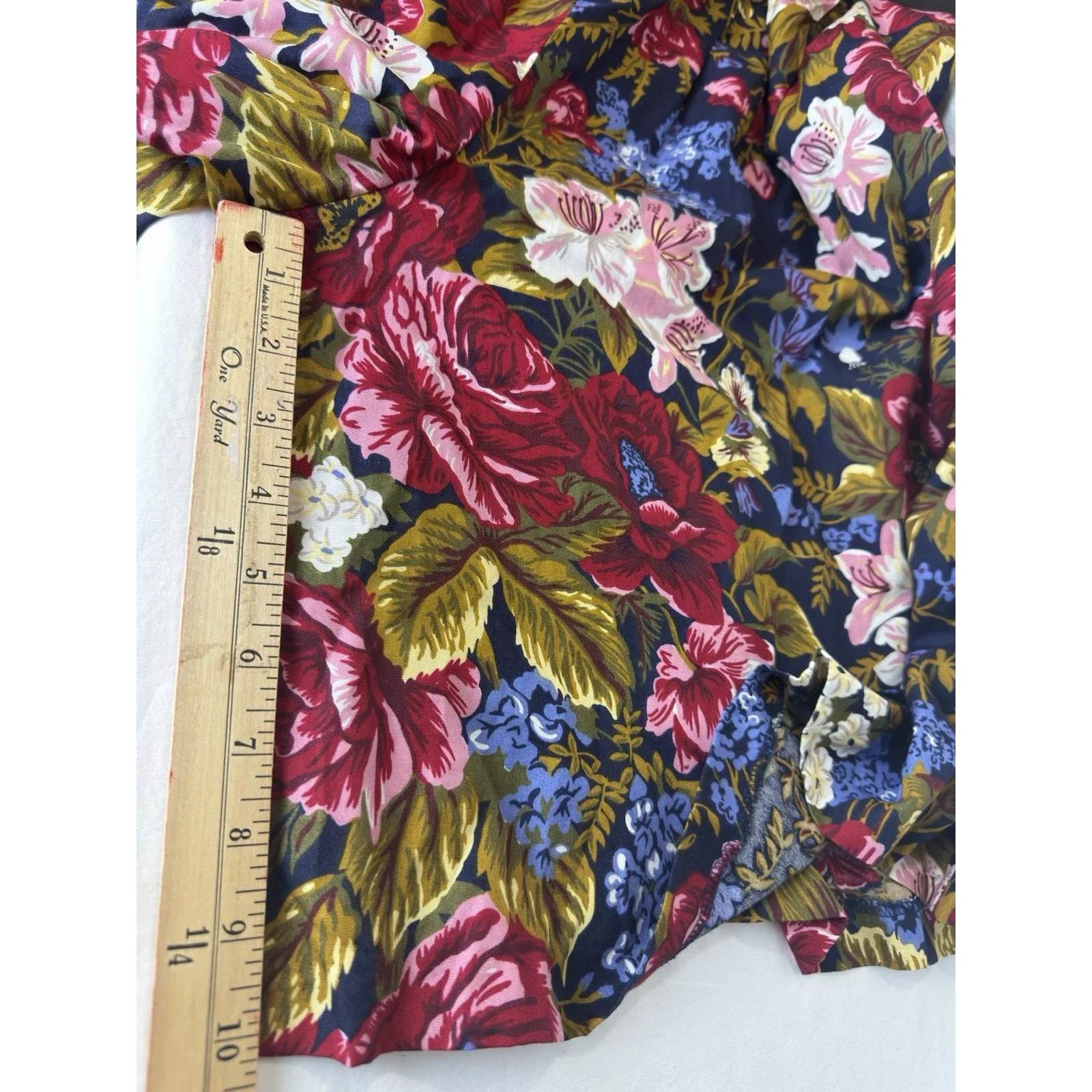 Vintage Susan Bristol Floral High-Waist Wide-Leg Shorts 90s Size 14 - Image 8