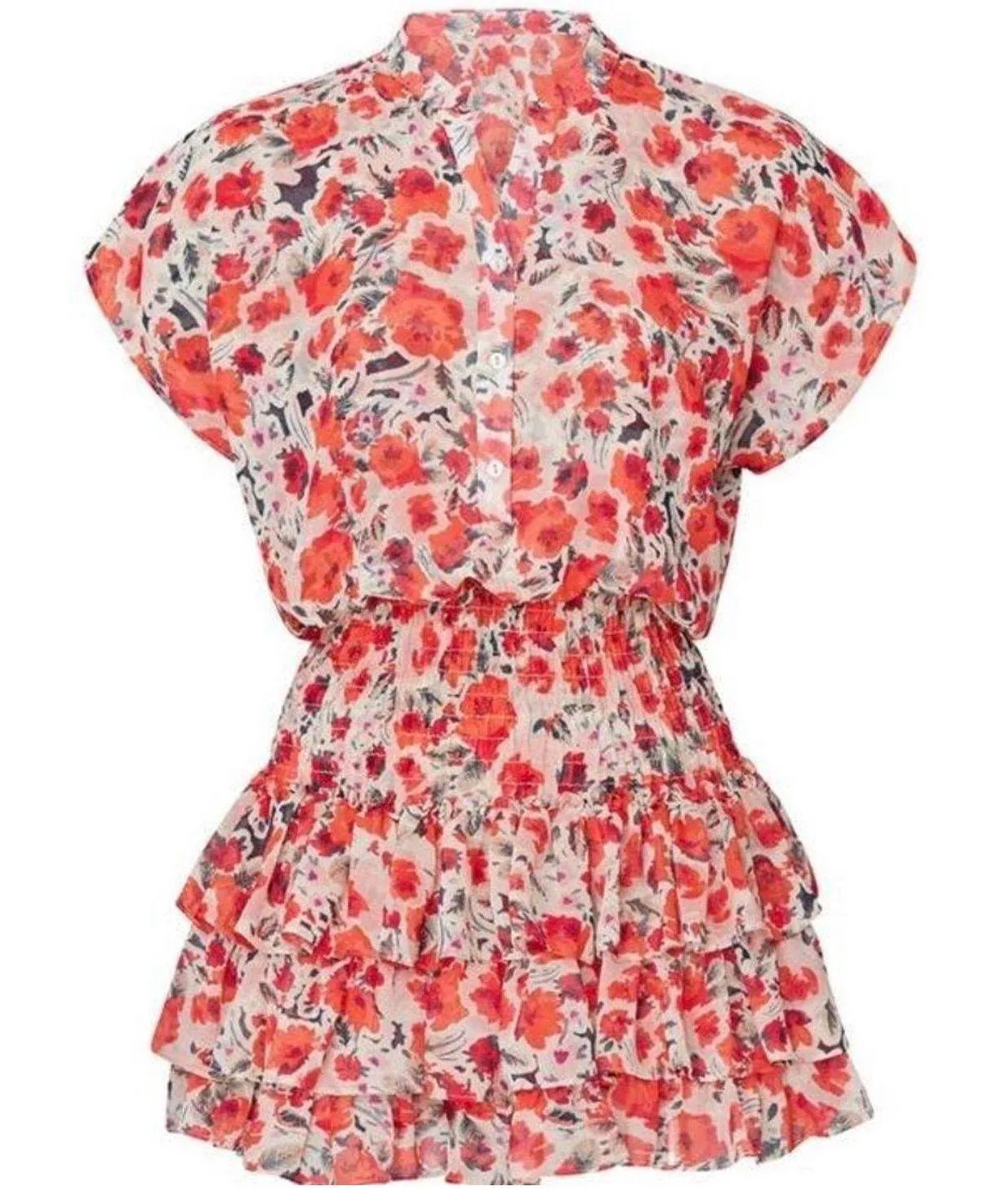 MISA LA Eloisa Red Blooms Dress - Image 3