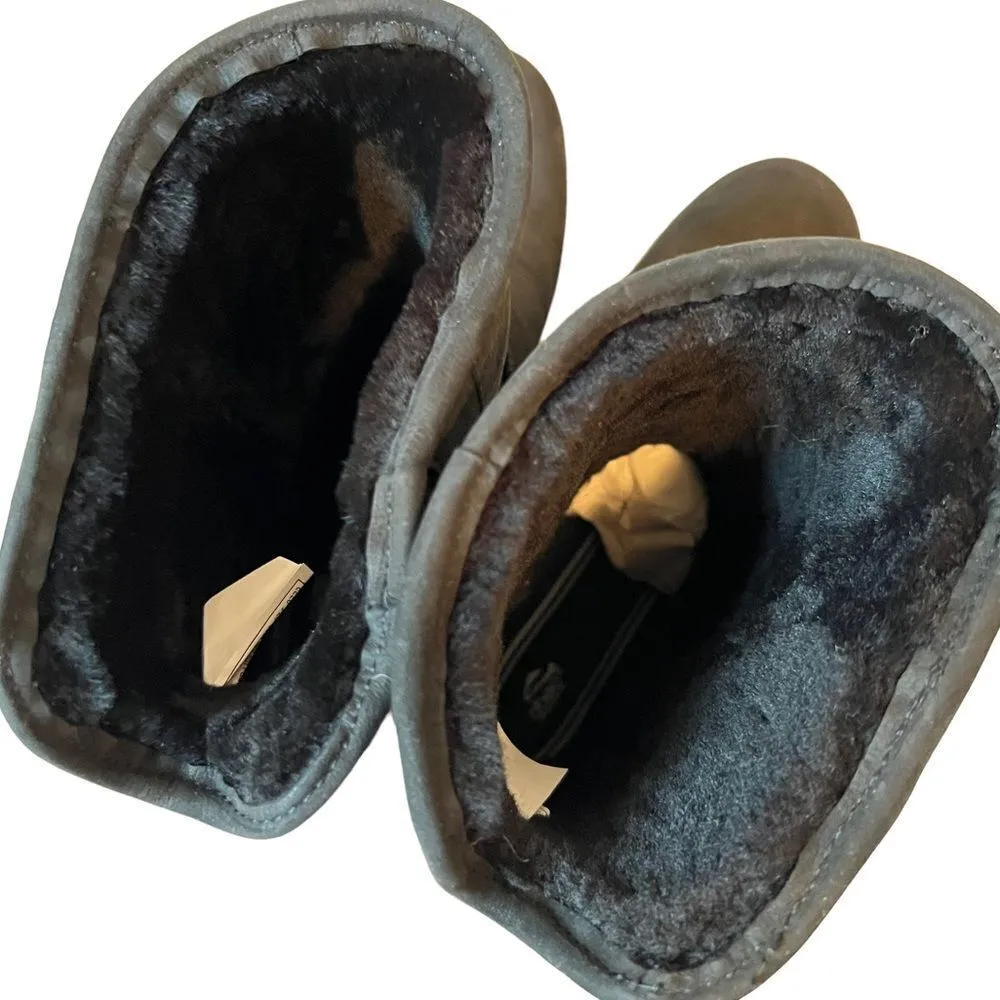 Abeo Pro Burlington Oiled Leather Shearling Boot Black Size 7.5 - Image 9