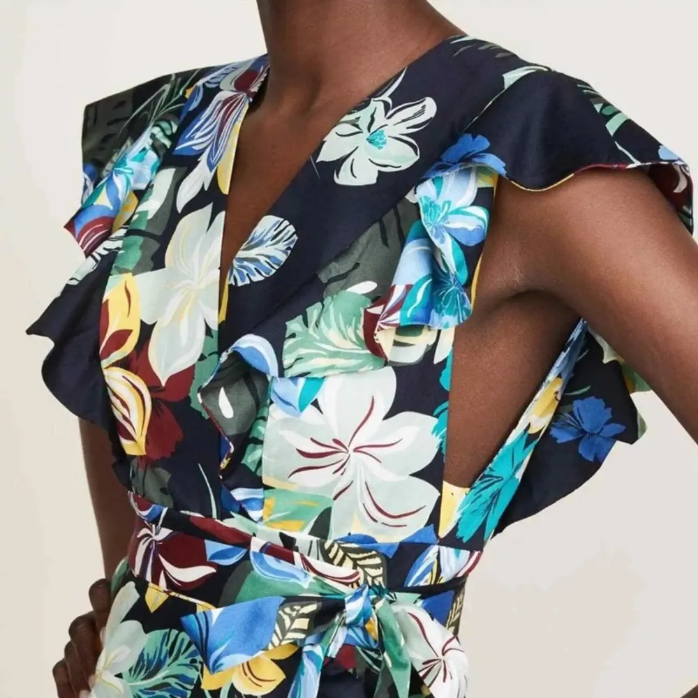 Alexis Janna Ruffle Floral Wrap Maxi Dress Sz Xs - Image 4