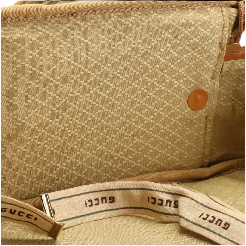 EVC Gucci Micro GG Coated Canvas and Leather Travel Bag Luggage Tag, lock, key - Image 11