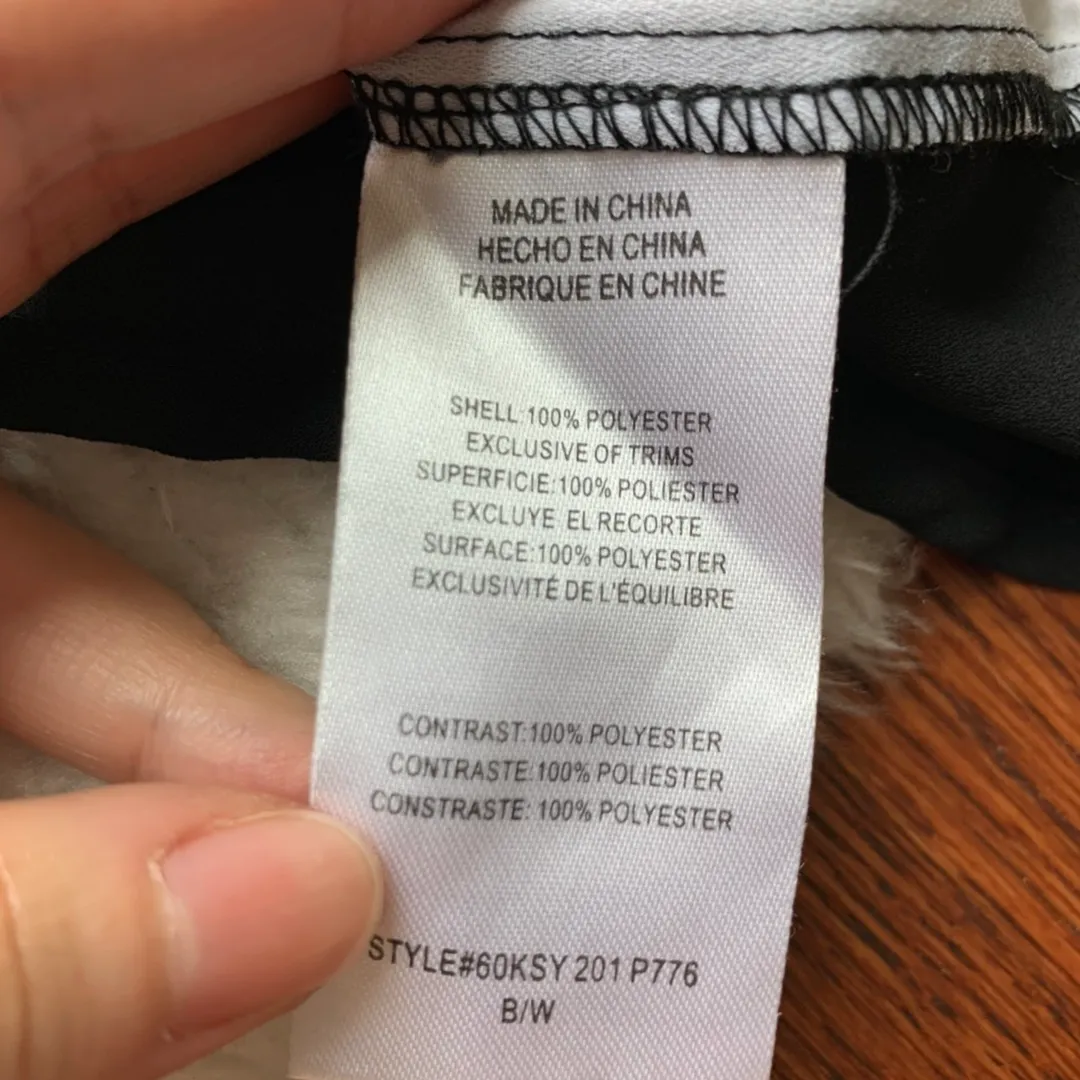 • Black & White Chiffon Studded Open Back Top - Image 7