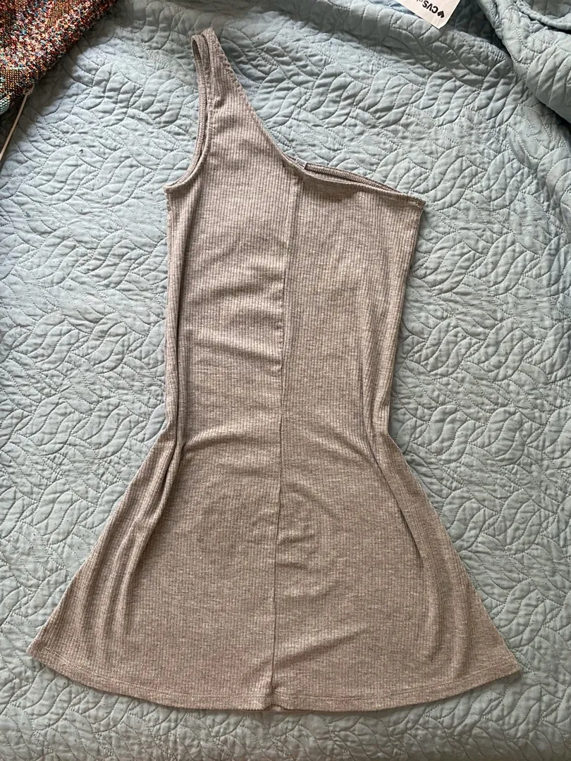 Ribbed Dress Gray Size XS - Image 2