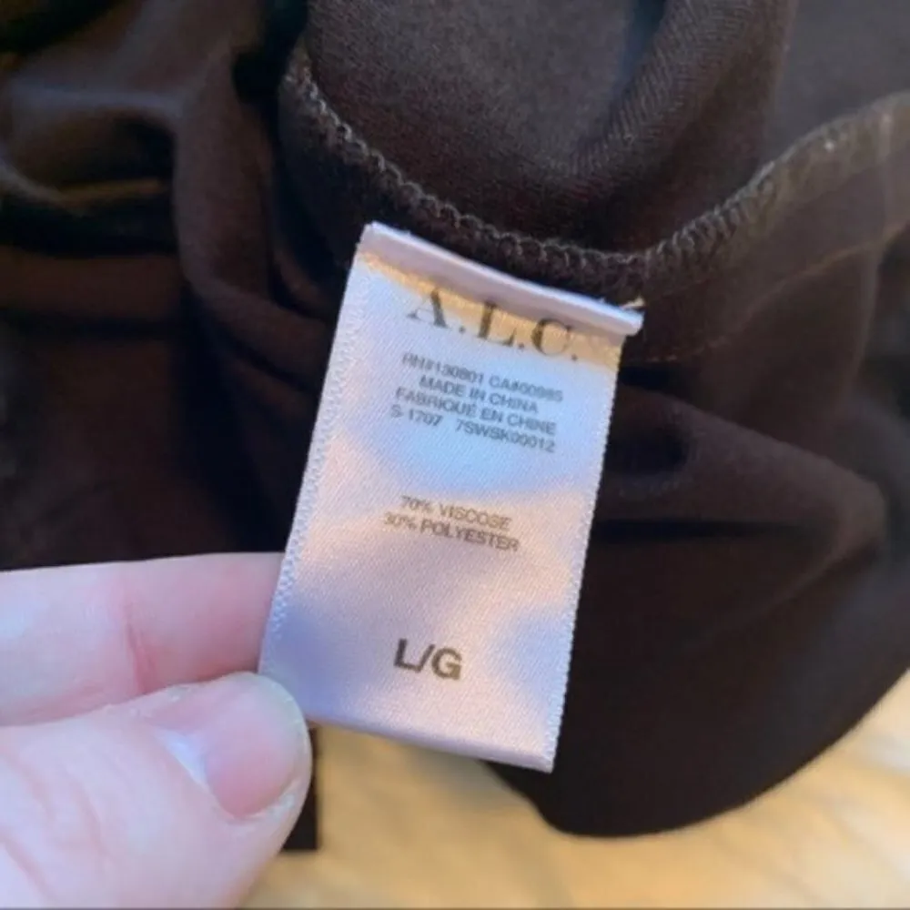 A.L.C. Pull On Skirt A-Line Dark Brown - Image 10