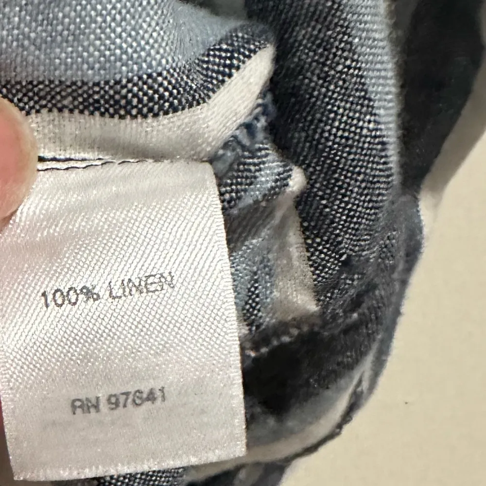 J.JILL LINEN SLEEVELESS STRIPED SHIFT BLUE WHITE DRESS MP - Image 7