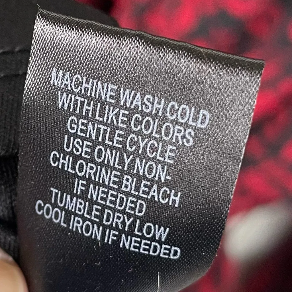 Torrid Midi Crinkle Chiffon Surplice Balloon Sleeve Dress Plus Size 5X Red Black - Image 10