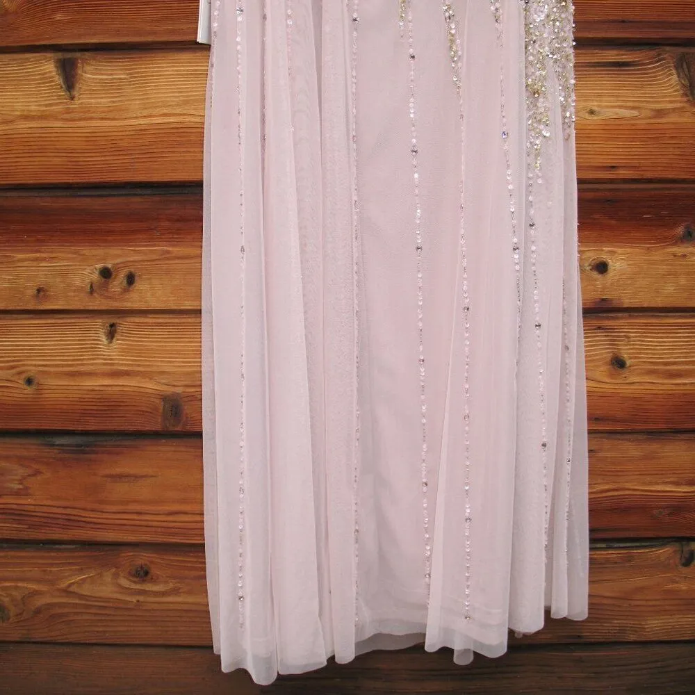 Mac Duggal 9224 Womens Pink One Shoulder Embellished Trapeze  Gown 16 18 20 - Image 13