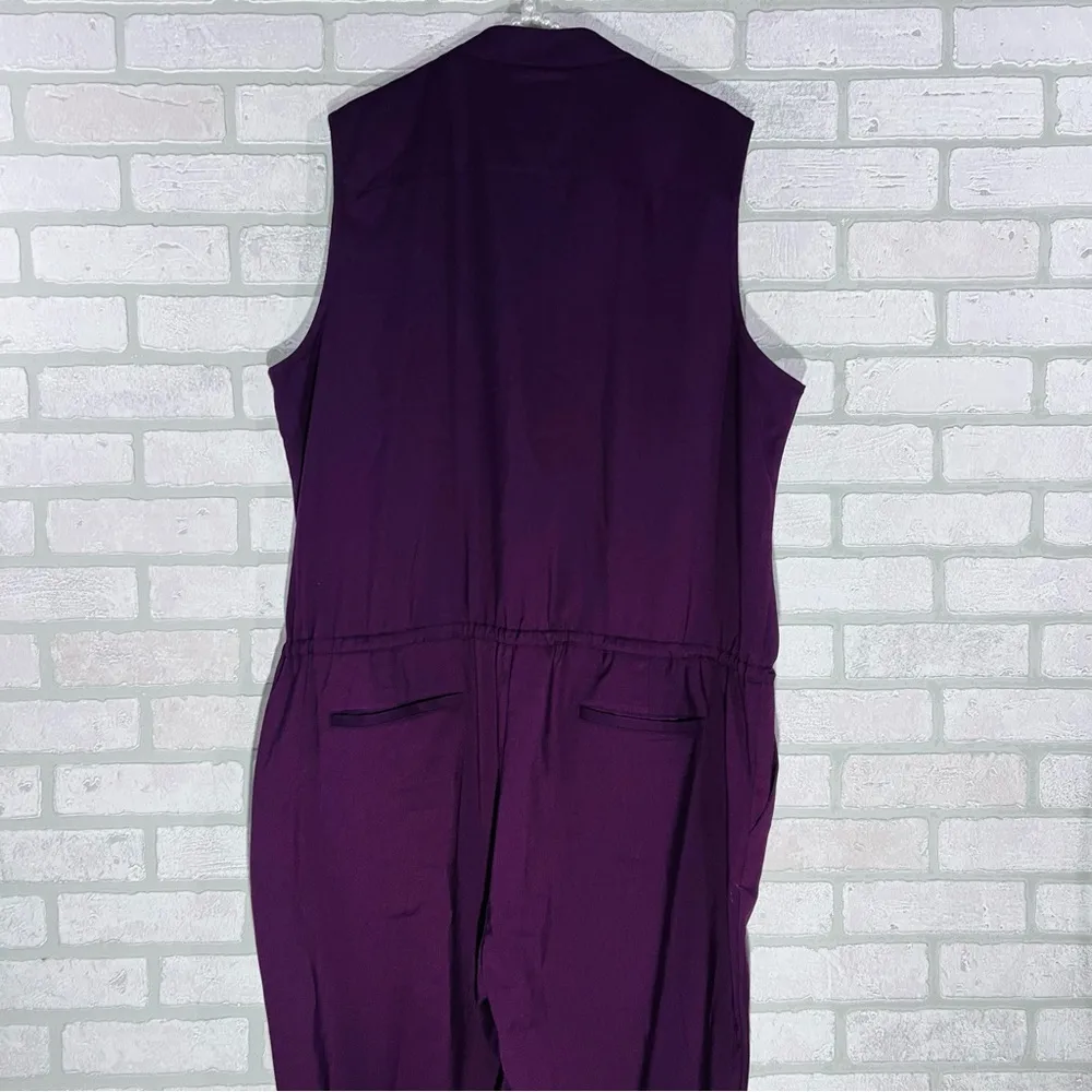 Wildfang NWT Empower Eggplant Purple Sleeveless Jumpsuit Size XXL - Image 7