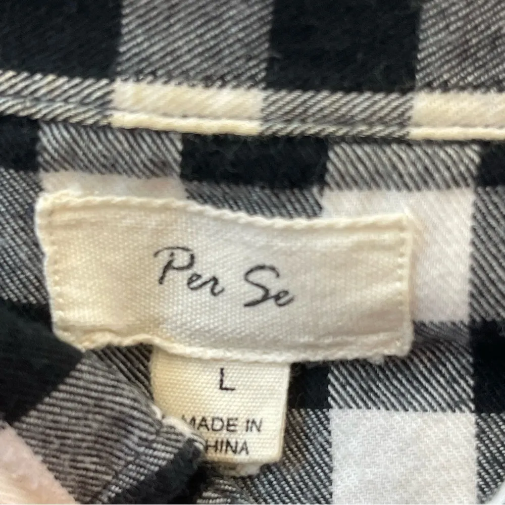 Per Se Monochrome Checkered Shirt - Image 3