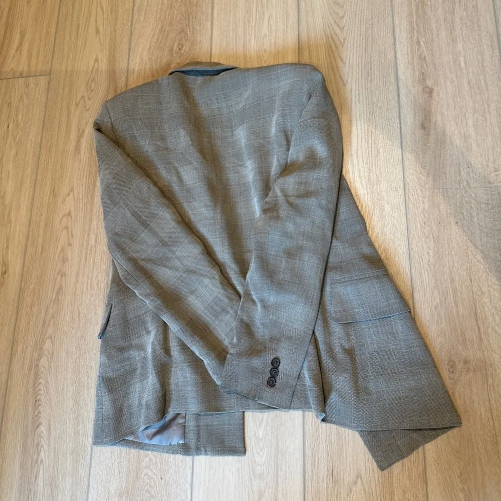 Tan vintage double breasted blazer jacket Size M - Image 3