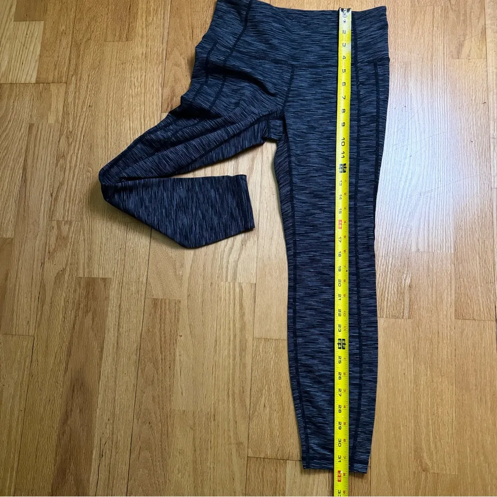 Athleta Heathered Black Gray Crop Leggings S EUC Yoga Gym Training Fitness - Image 7