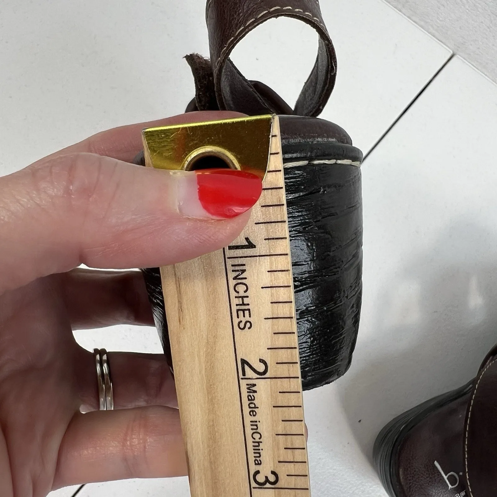 B.O.C. 8 Clogs Mules Born Concept Lyza Slingback Dark Brown Stripe Boho Hippie - Image 12