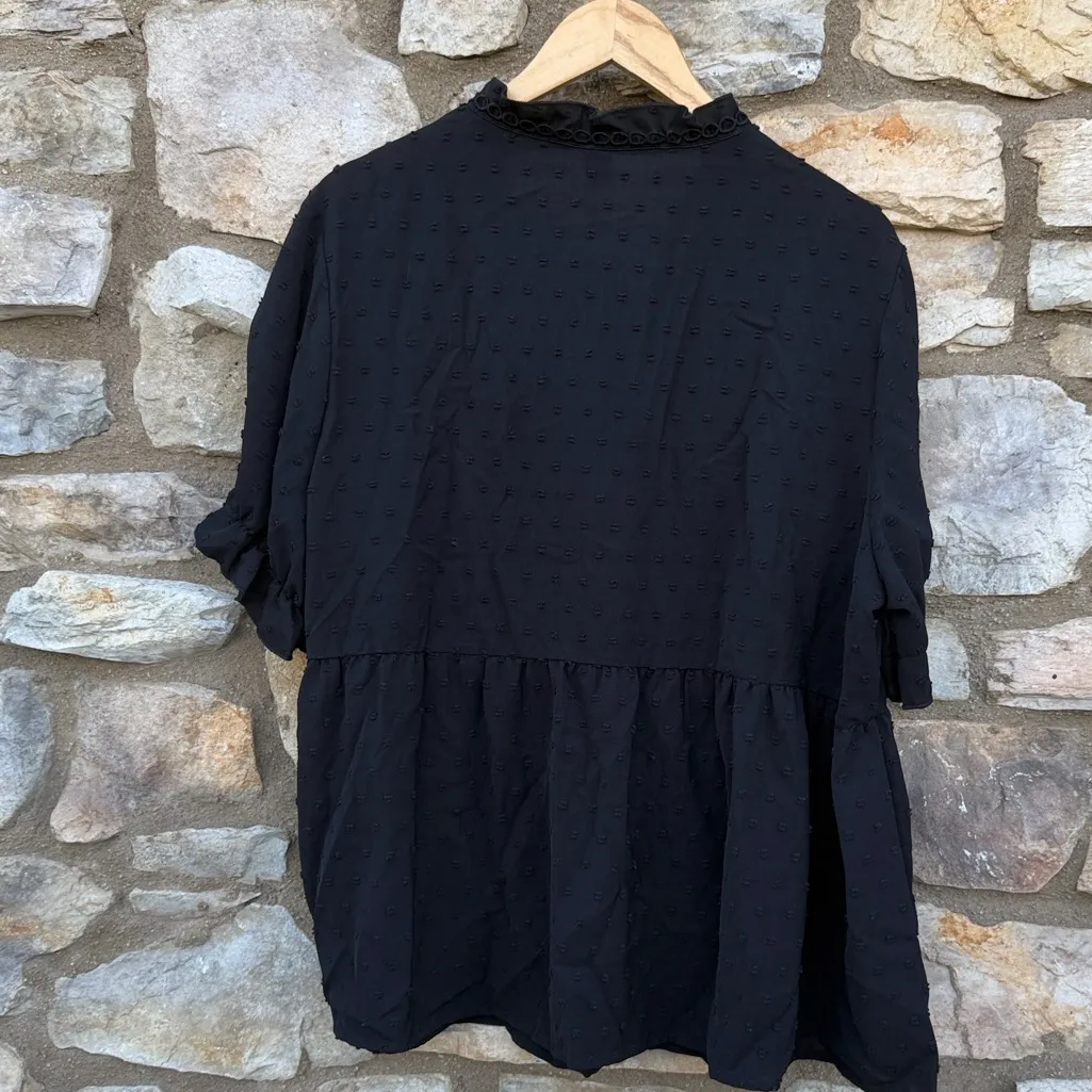 SHEIN Women's Red and Black Ruffle Blouses size 3X - Image 8