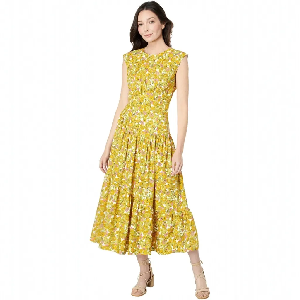 Ted Baker Oleysa Floral Asymetric Midi Dress | Retro 70’s Print Fit & Flare - Image 3