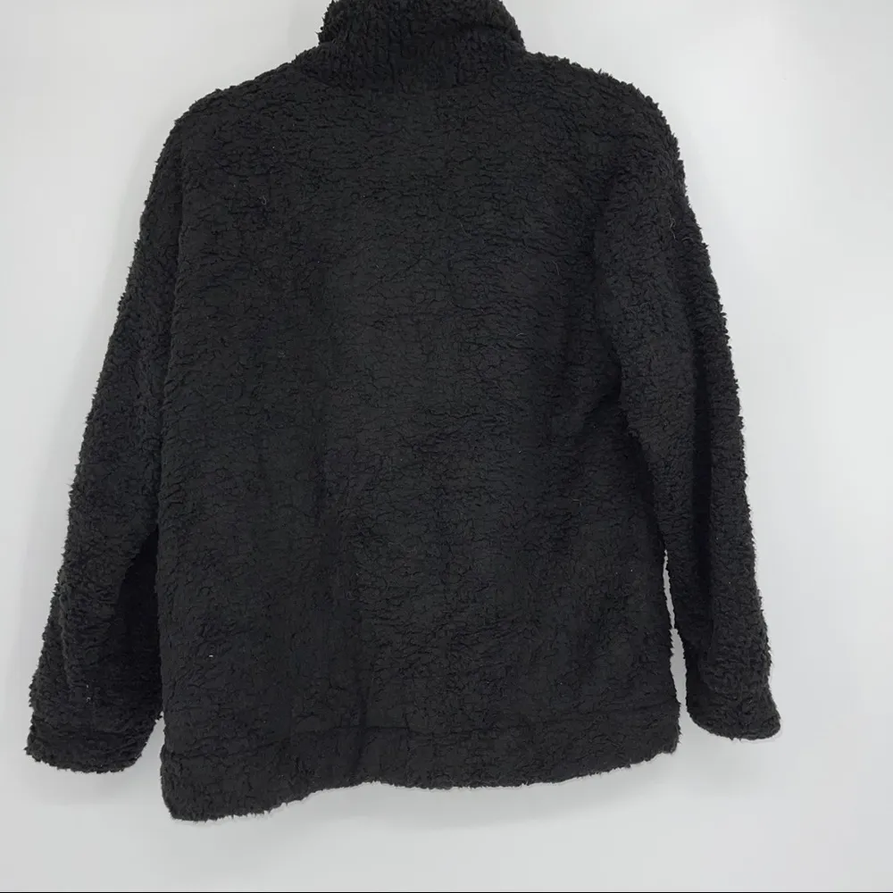BLACK SHERPA FEEL FULL ZIP SUPER WARM SIZE MEDIUM - Image 2