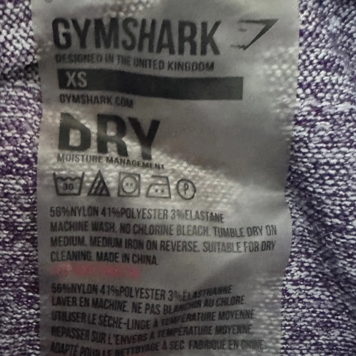 Gymshark Contour Leggings Women's‎ XS Purple Heathered Activewear - Image 4