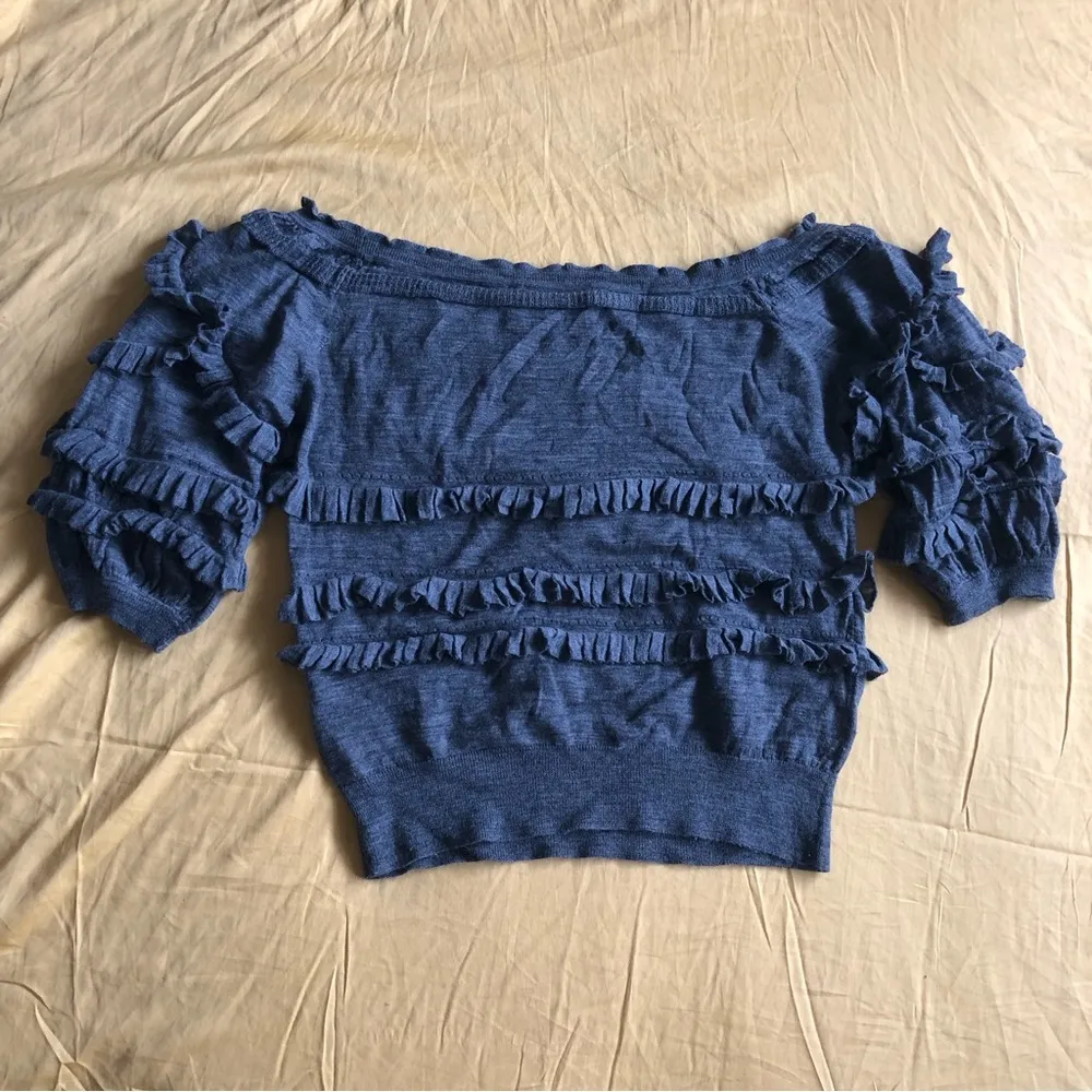 3.1 Phillip Lim Tiered Ruffle Wool Top - Image 7