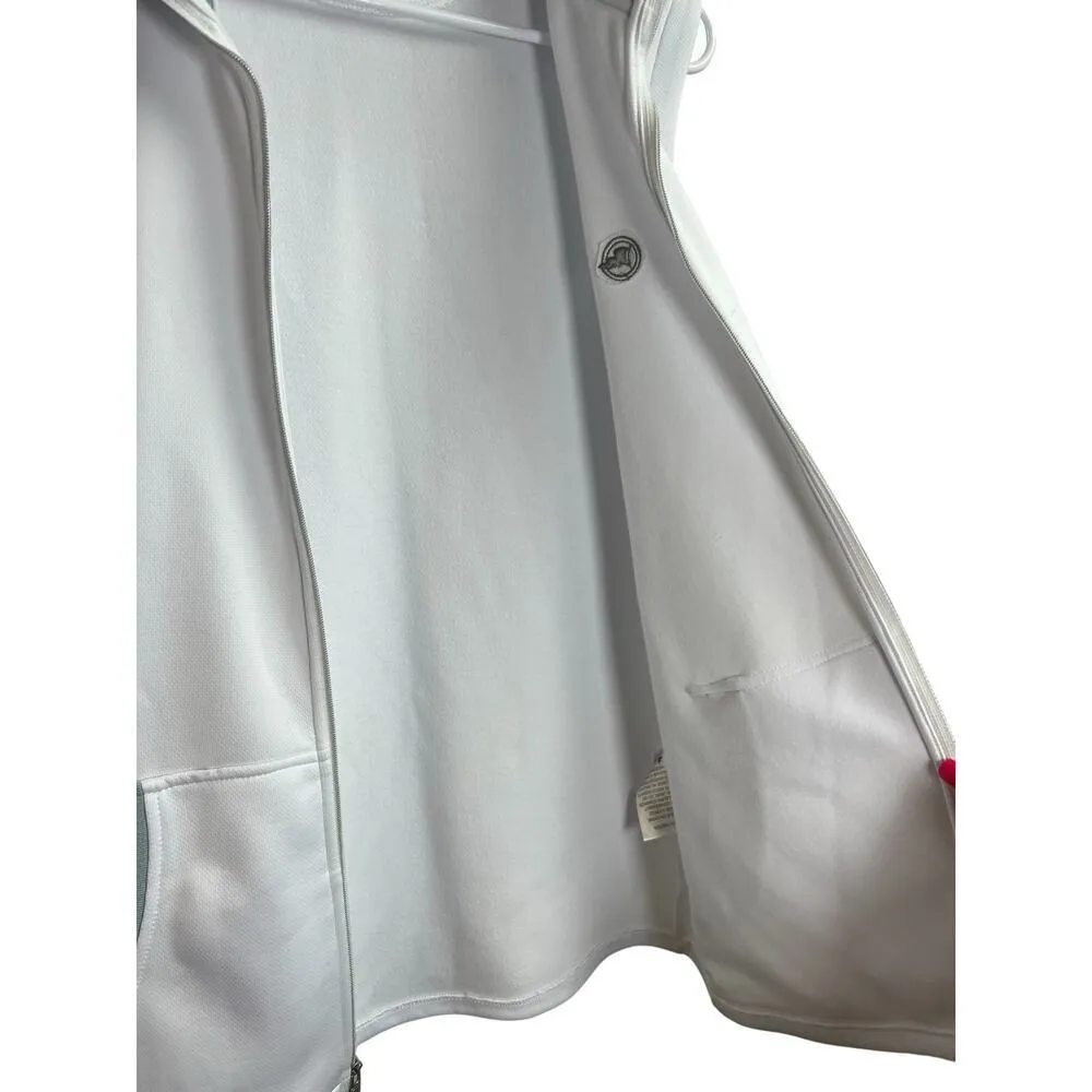 FootJoy Women's Golf Zip Up Vest White Gray Medium - Image 3