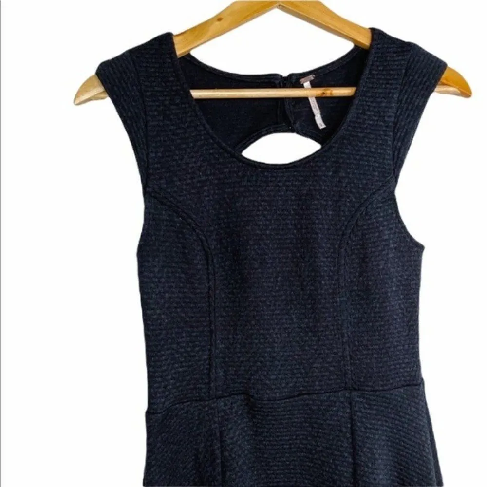 Free People Knit Fit and Flare A-Line Cap Sleeve Open Back Mini Dress - Image 46