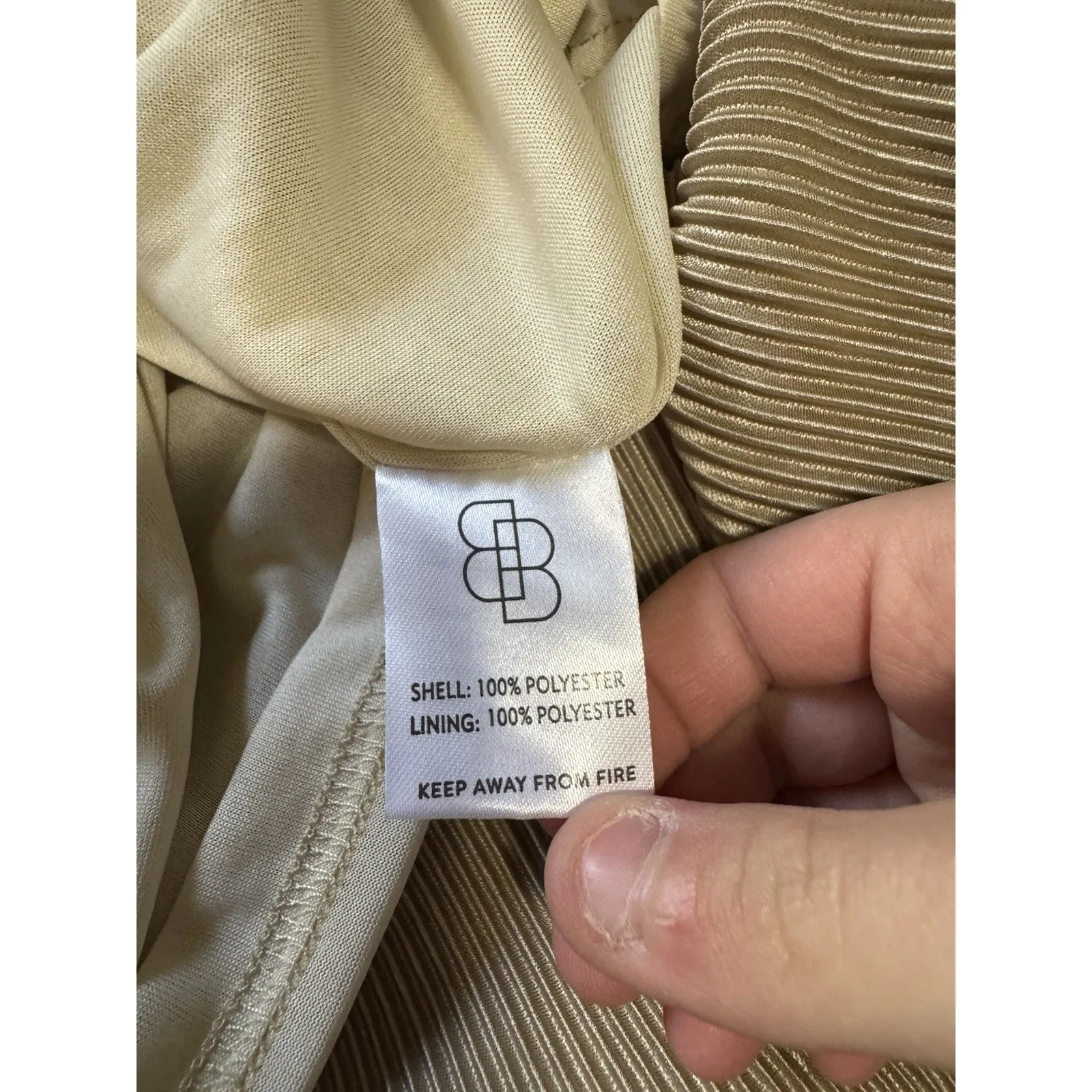 Baltic Born Venus Long Sleeve Pleated Maxi Dress In Gold Women’s Size Large - Image 9