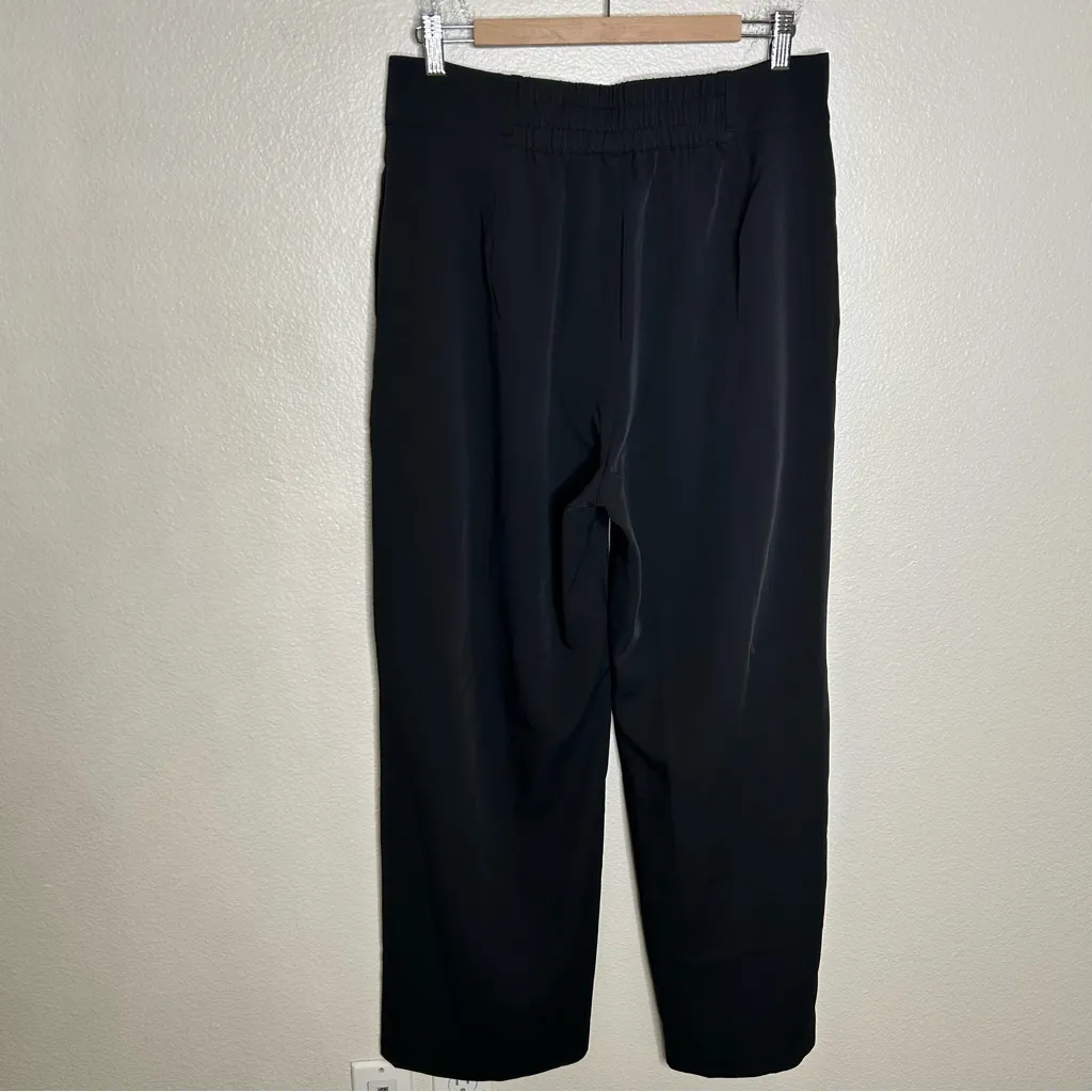NWT Halara High Waisted Zipper Pocket Shirred Straight Leg Work Pants black L - Image 10