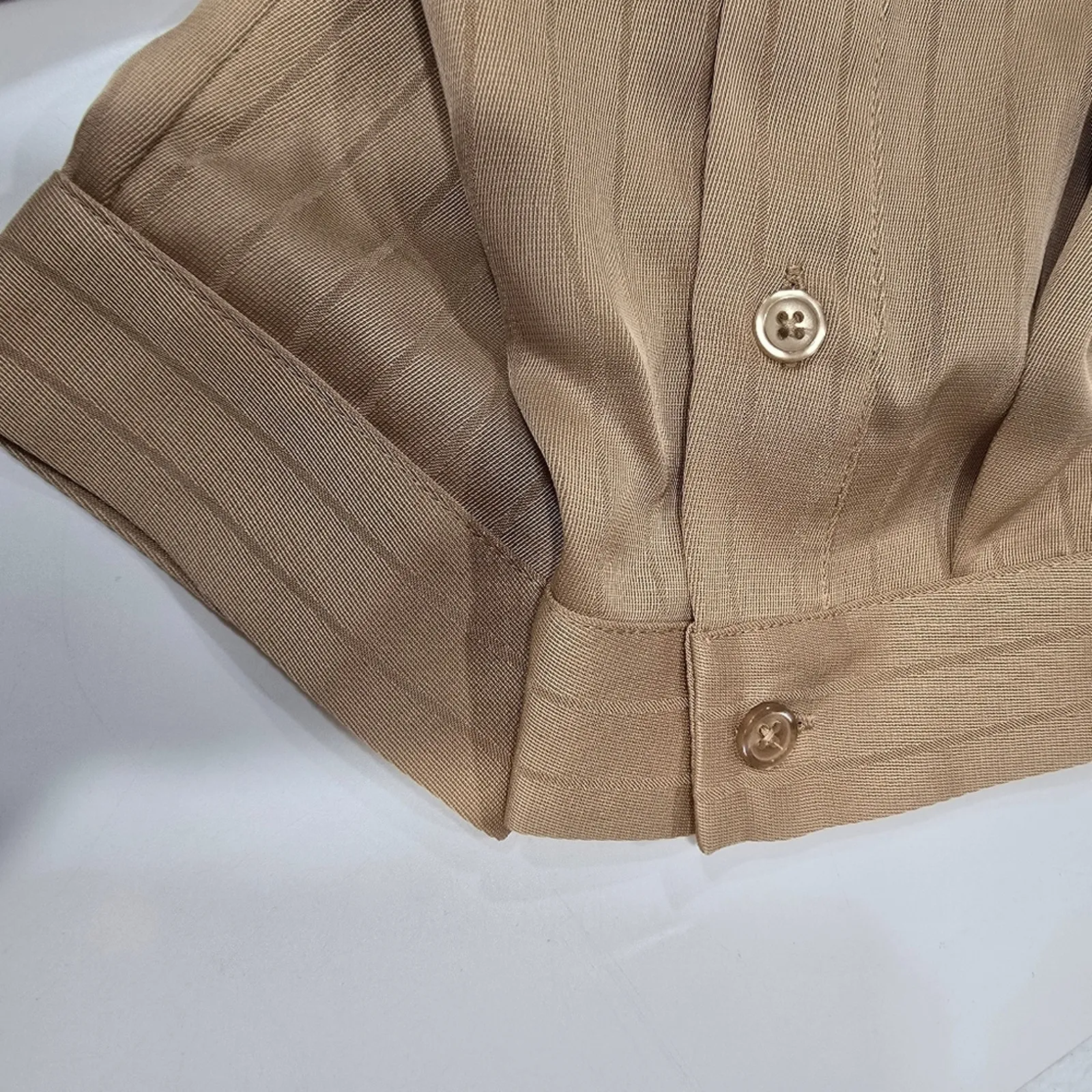 LPA Open Neck Button Up Shirt Dresstan XL - Image 10