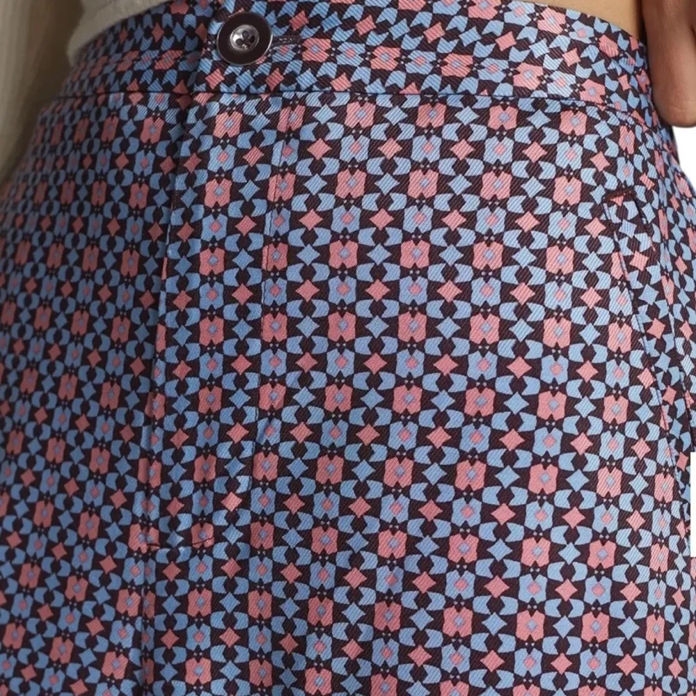 Maeve by Anthropologie Retro Geometric Print Wide-Leg High Waist Pants Size 10 - Image 4