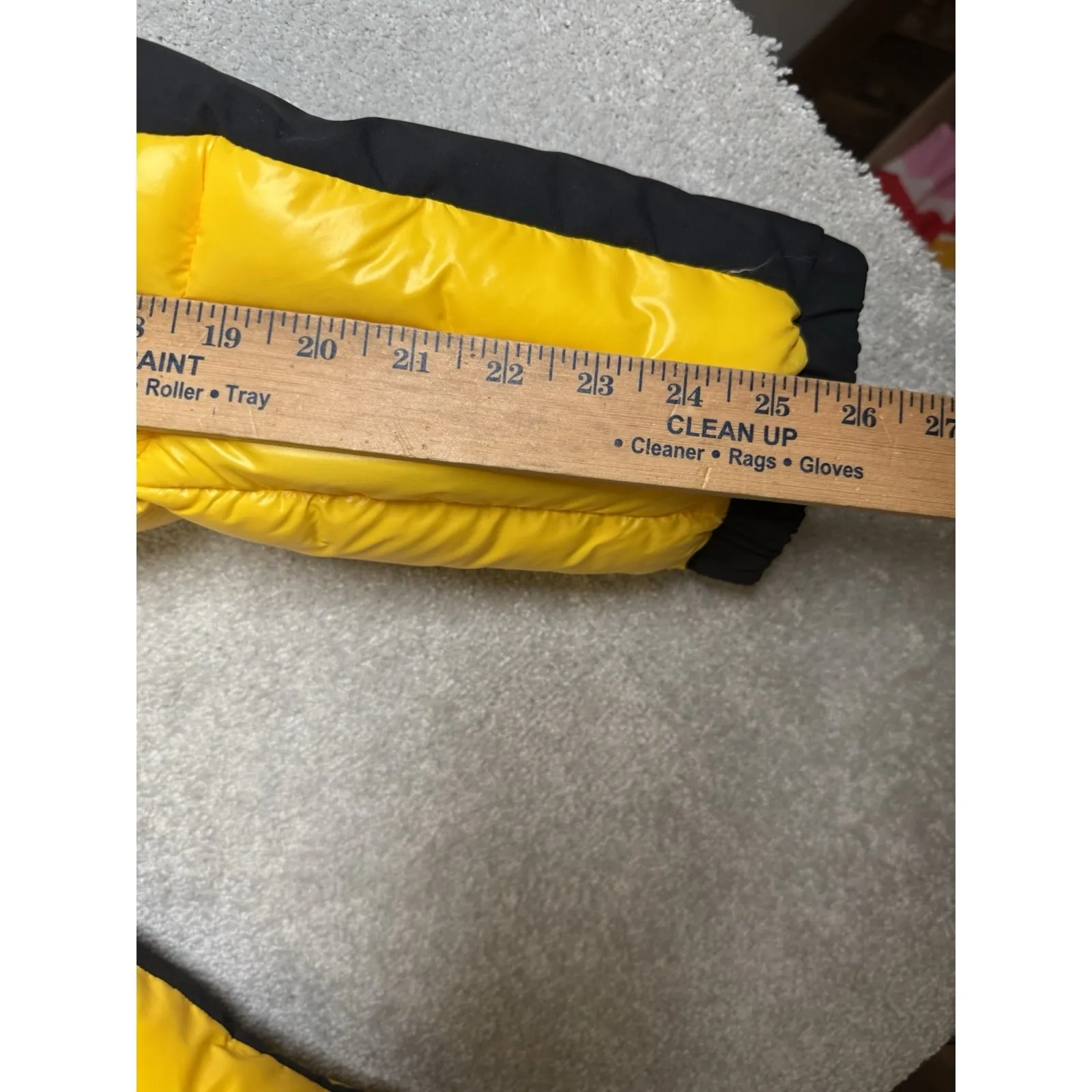 Save The Duck Luma Hooded Puffer Yellow/Black Unisex Jacket XL D3790U - Image 12