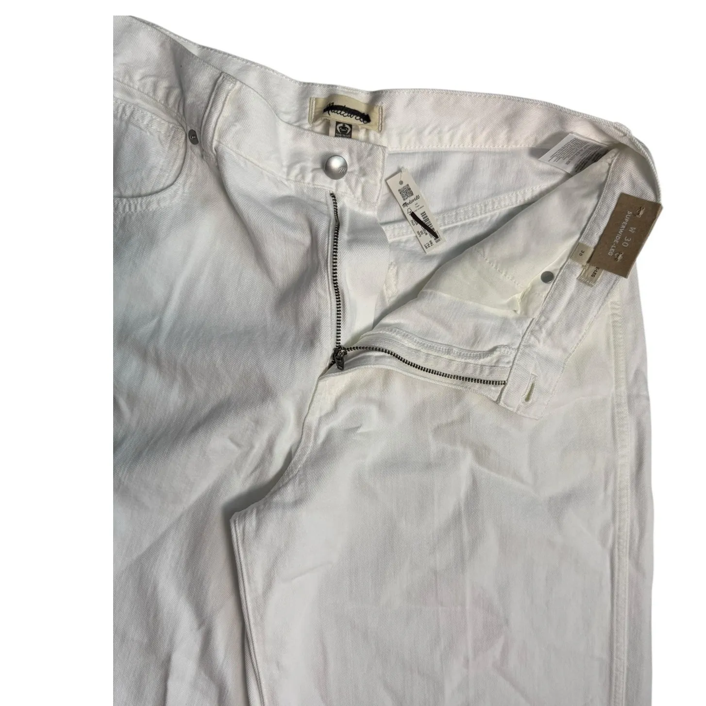 Madewell True White High-Waist Superwide-Leg‎ Super Soft Jeans Size 30 - Image 12