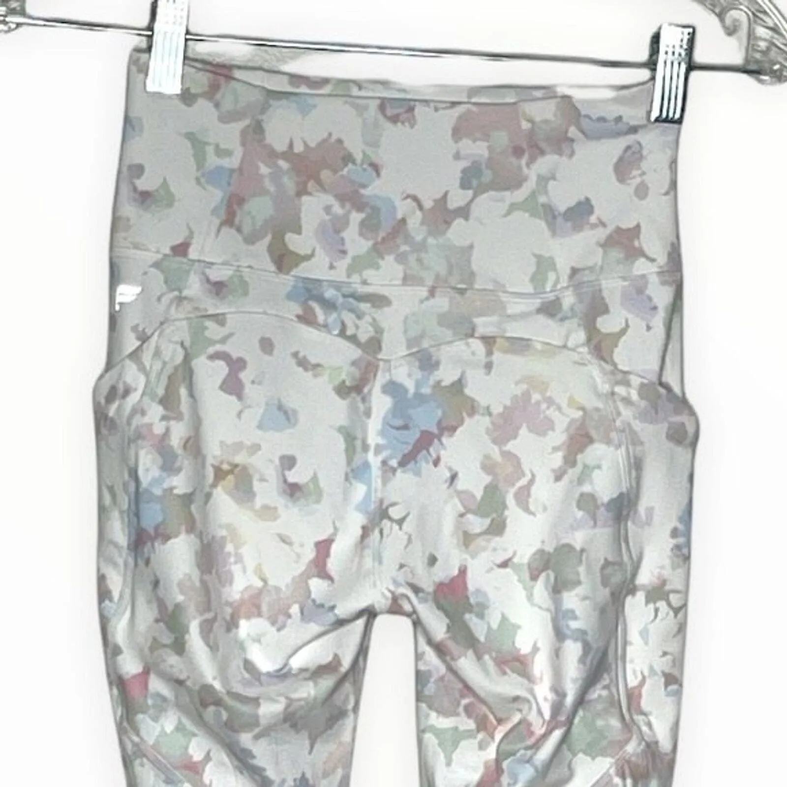 Fabletics Pants Womens XXS White Watercolor Floral Purelux Leggings Athleisure‎ - Image 4