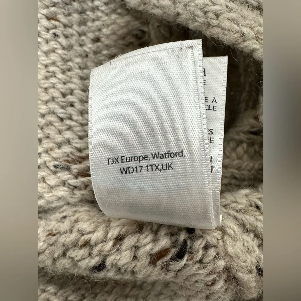 Cynthia Rowley Turtleneck Womens Size L Tan Long Sleeve Sweater Wool Blend Thick - Image 13