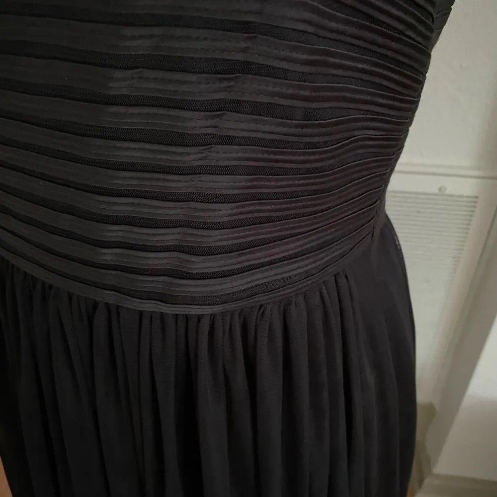 JS Collections Size 10 Evening Gown Formal Maxi Dress Sleeveless Black Tulle - Image 3